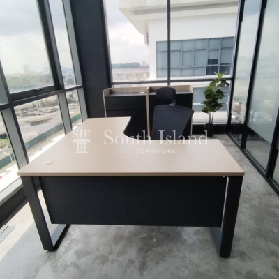 Executive L Shape Office Table for Workspace Use in Perai Industrial Penang Park