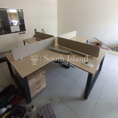 Workstation Cluster of 4 Pax for Staff Workspace in Bukit Jalil