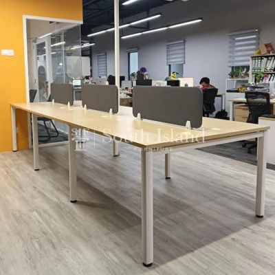6-Person Open Concept Workstation Setup in Cyberjaya