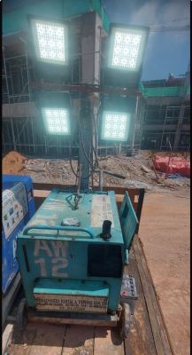 Portable Lighting Tower c/w 4 LED Spotlights For Rent