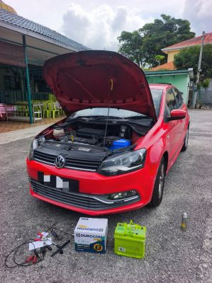 DIN65L Durocom Pro Volkswagen Polo Car Battery Install and Delivery @Bandar Bukit Puchong