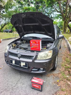 Bateri Kereta Proton Saga BLM NS60S Motolite Heavy Duty Hantar dan Pasang Bateri Kereta@Saujana Puchong