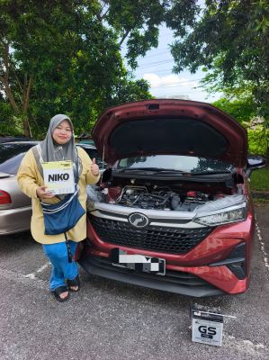 Tukar Bateri Produa Alza Baru M42L EFB Niko Premium Car Battery Delivery In Puchong Prima