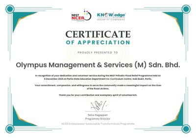 Certificate of Appreciation (NEST NCER)
