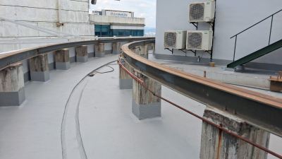 Application of Sika Sikalastic 590 Liquid Applied Waterproofing Membrane completed