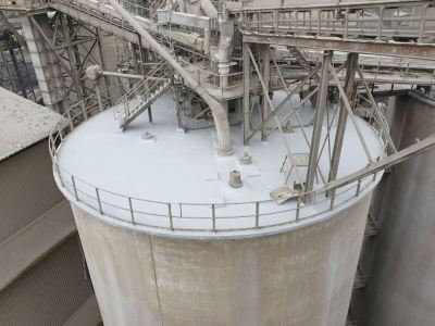 Application of Bostik Liquid Applied Waterproofing Membrane System over Cement Silo Facilities Roof completed