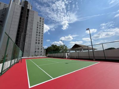 Tennis acrylic hard court resurfacing work completed