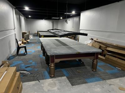 Installation of 12ft Snooker Table