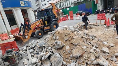 Backhoe rental KL Jalan Hang Leng Kieu