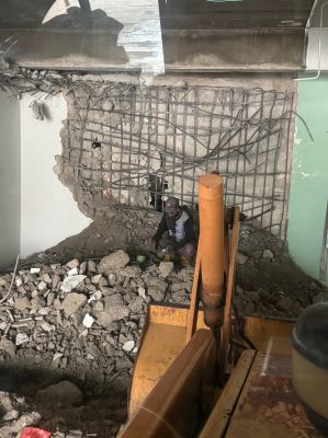 Breaking wall at Taman Maluri