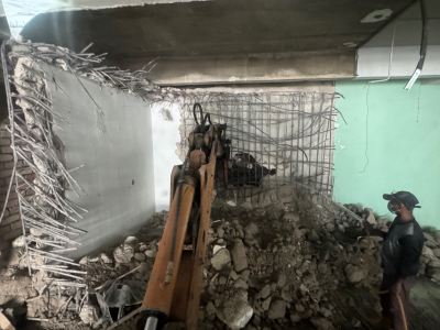 Breaking wall at Taman Maluri