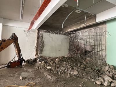 Breaking wall at Taman Maluri
