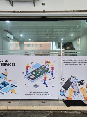 Display Sticker & Board Design, Printing and Installation