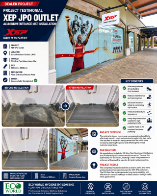XEP JPO Outlet   Aluminium Mat Installation