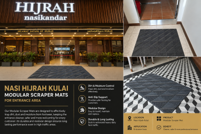 NASI HIJRAH KULAI Modular Scraper Mats for Entrance Area