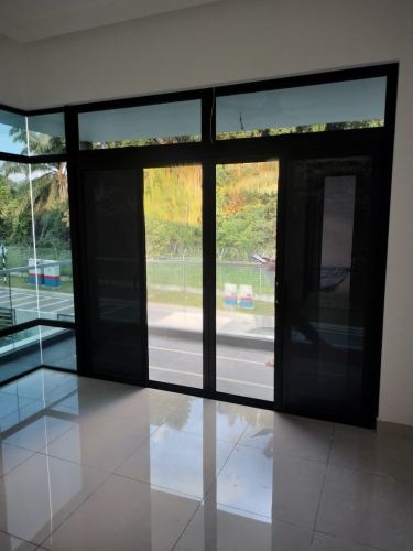 0.6mm Stainless Steel Mosquito Wire Mesh Sliding Door (view from inside)
