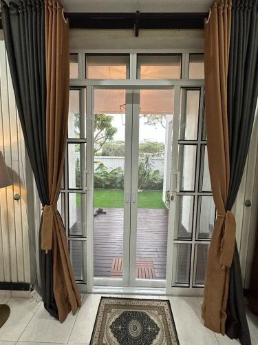 Security Stainless Steel Mosquito Wire Mesh Sliding Door (view from inside)