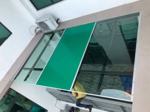 Aluminium Composite Panel Installed with Polycarbonate Sheets 5mm 
