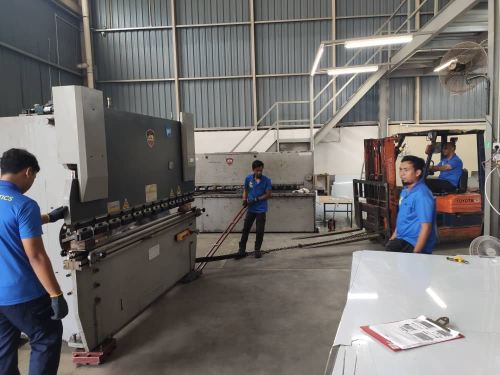 Delivery of used hydraulic bending machine & power press machine