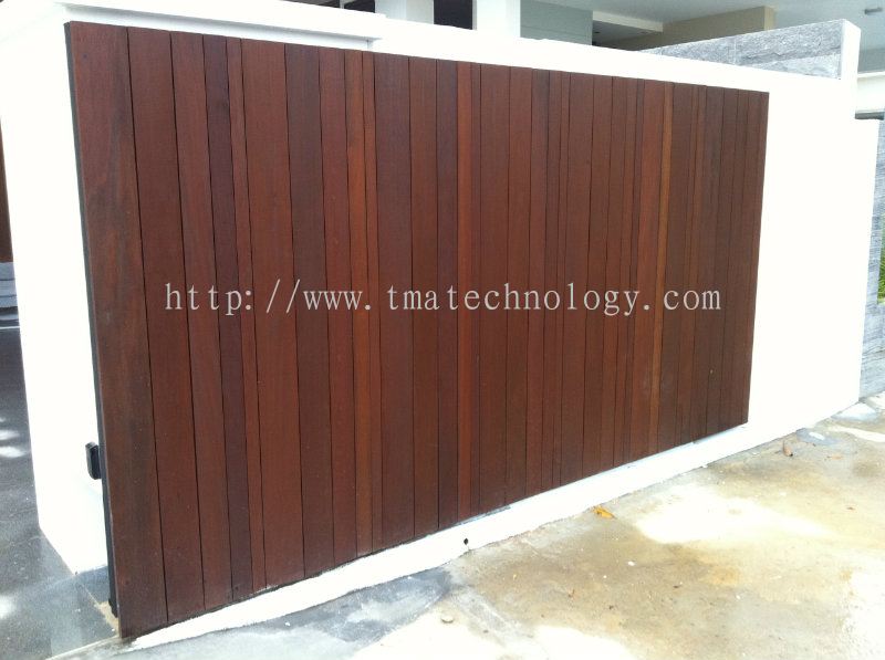 TMA Technology System Pte Ltd:Main Sliding Gate Chengai Wood Design.8-10ft 00. 10ft-15ft 00.