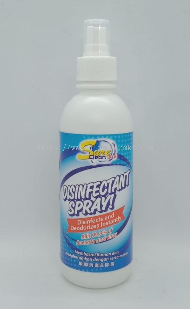 Non alcohol disinfectant spray