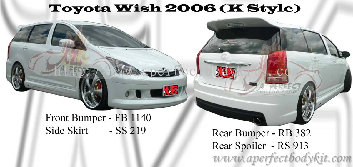 柔佛 新山 Taman Tampoia Perfect Motor Sport 的wish 06 Toyota Toyota Wish 06 K Style Bumperkit
