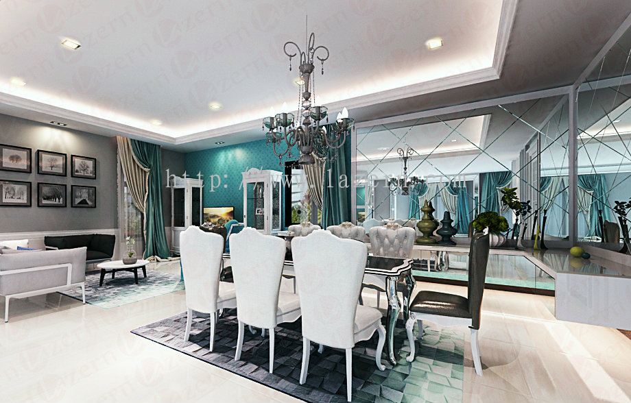 Selangor Victorian Interior Design With Turquoise Colors For