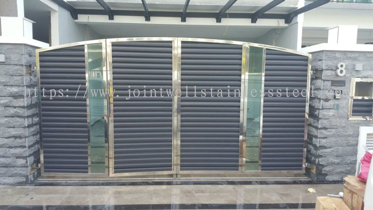 Johor S Shape Top Head Gate Stainless Steel Main Gate From Joint Well Engineering