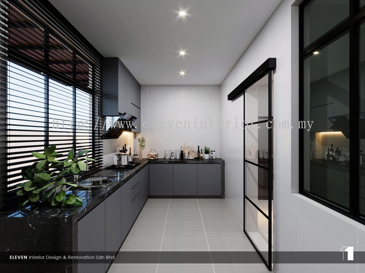 Johor Wet Kitchen Design - Kitchen Design from Eleven Interior Design