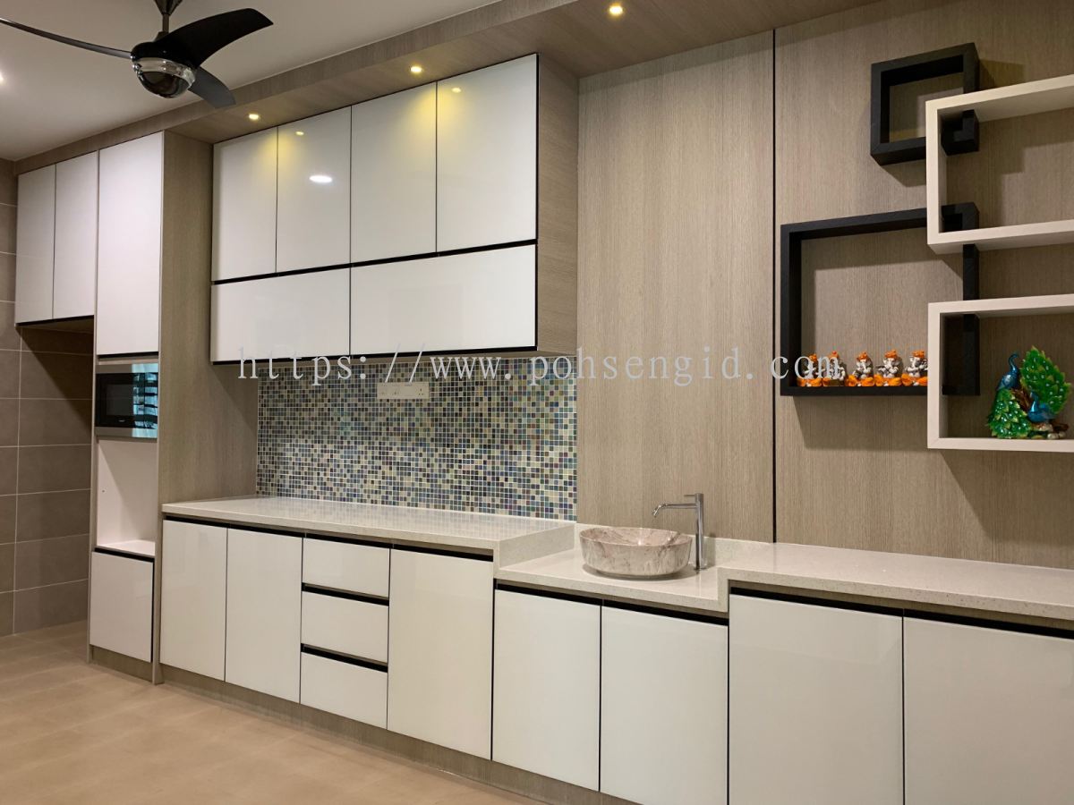 5g Glass Door Dry Kitchen Cabinet Putra Nilai Kitchen Poh