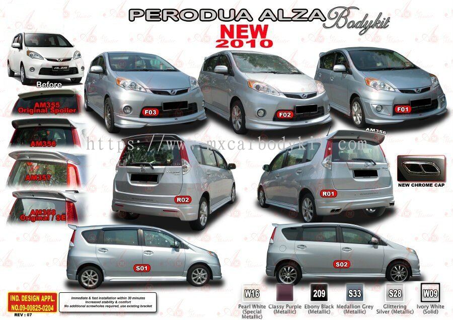 Johor ALZA - PERODUA from MX Car Body Kit