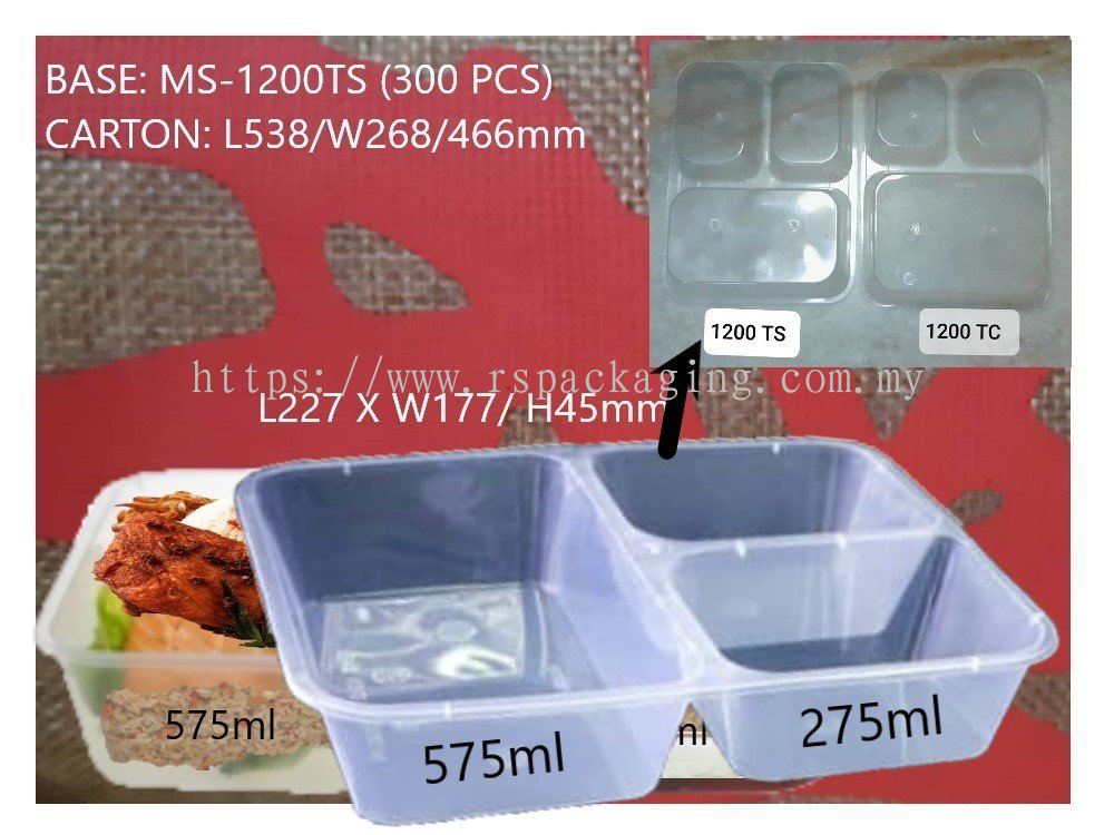 Selangor Ms 10ts Base Only Rectangular Container 300 Pcs Compartment Yu Sang Container Microwaveable Plastic Containner From Rs Peck Trading