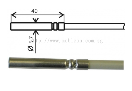 Mobicon-Remote Electronic Pte Ltd:Comet Pt1000TGL40/0, temperature probe, cable 1 m