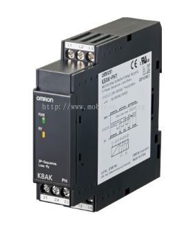 Mobicon-Remote Electronic Pte Ltd:Omron K8AK-PH Three-phase Phase-sequence Phase-loss Relay Using Voltage Detection Method. 22.5 mm (W