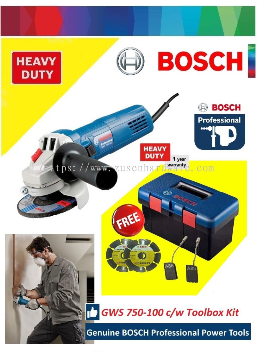 Melaka,Jalan Tun Perak Bosch Angle Grinder - GWS750 -100 Angle 