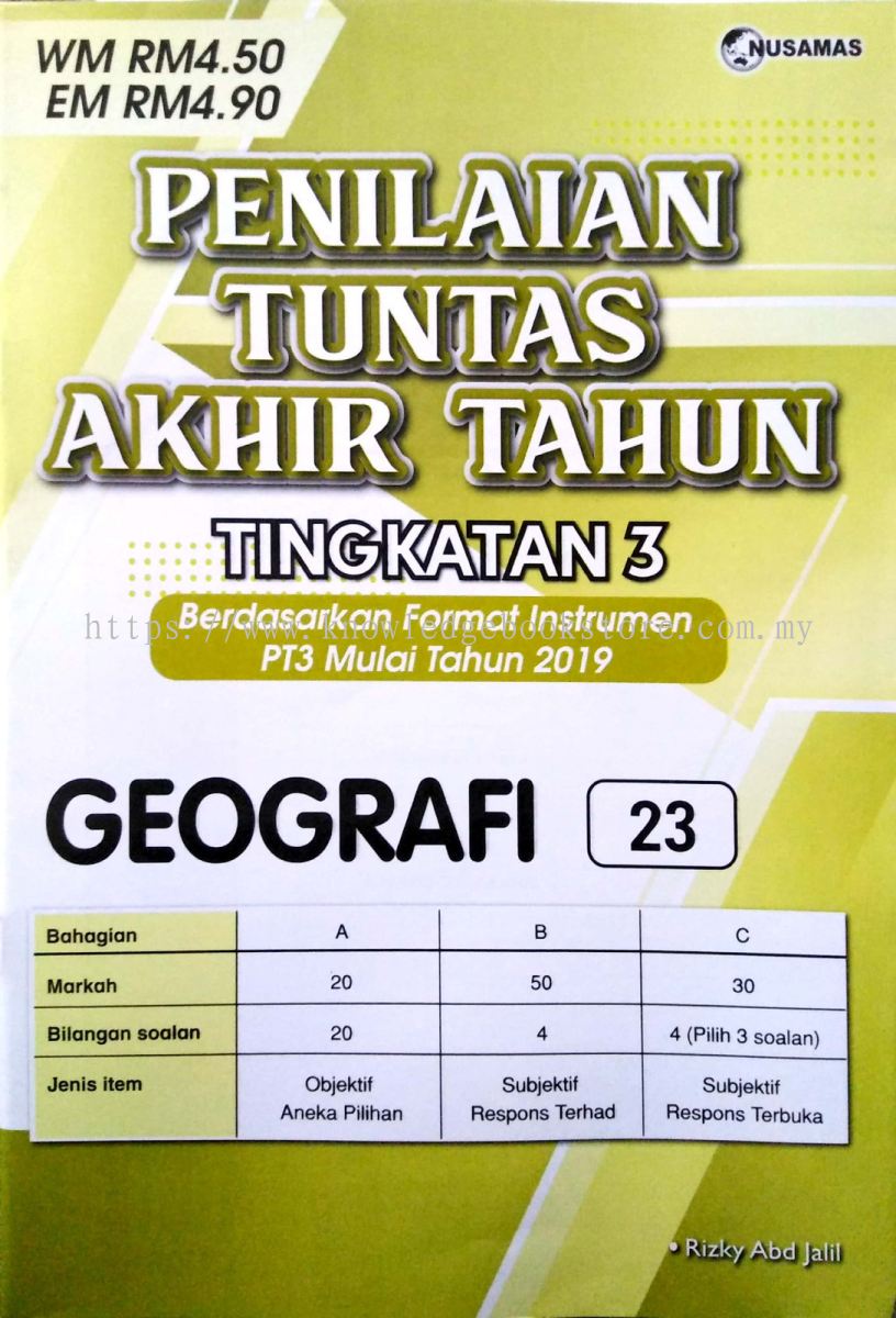 Sabah Sandakan Penilaian Tuntas Akhir Tahun Tingkatan 3 Geografi Form 3 Smk Book Daripada Knowledge Book Co Sdk Sdn Bhd