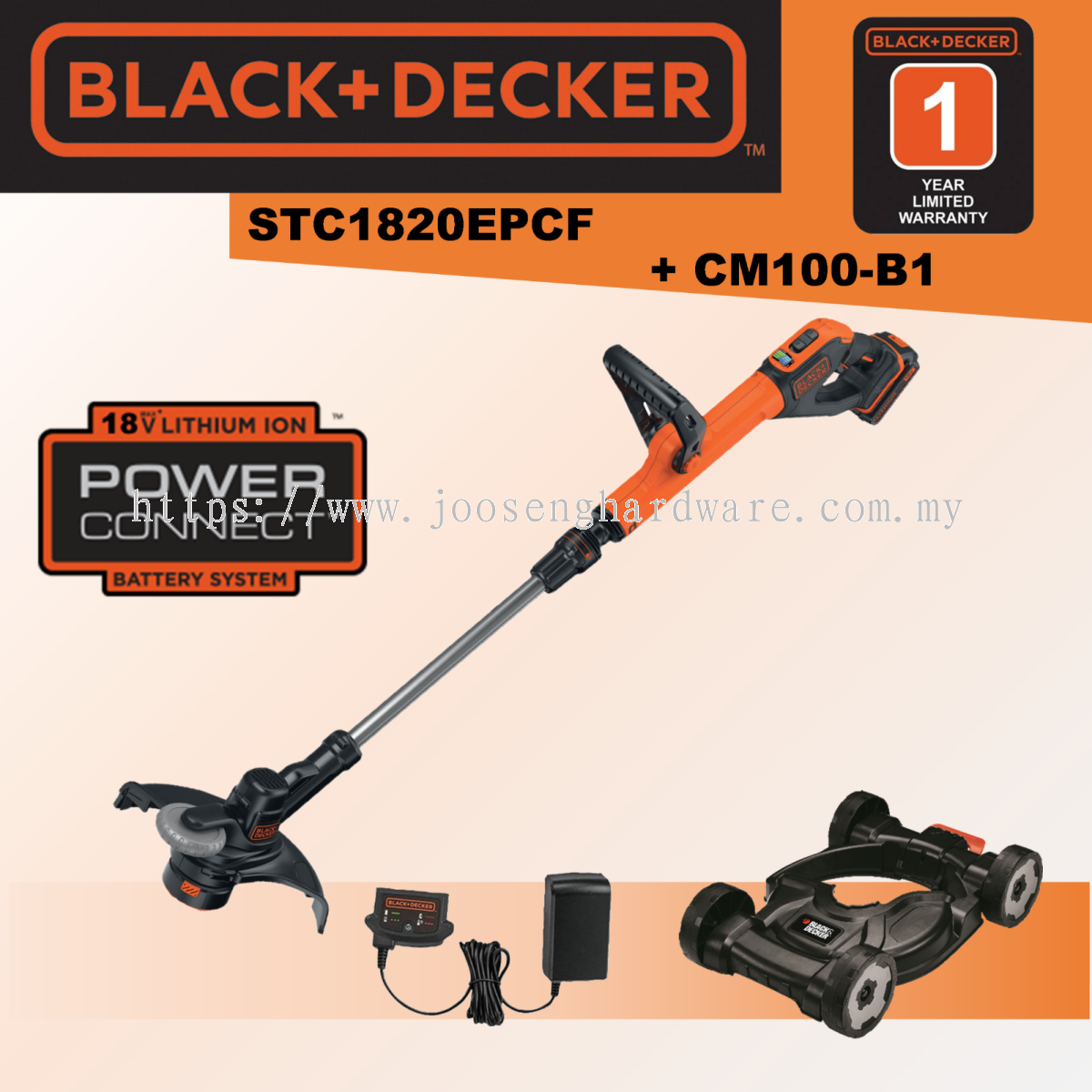 BLACK+DECKER GL5530-B1 STRING TRIMMER LAWN & GARDEN TOOLS BLACK+DECKER  MACHINERY Melaka