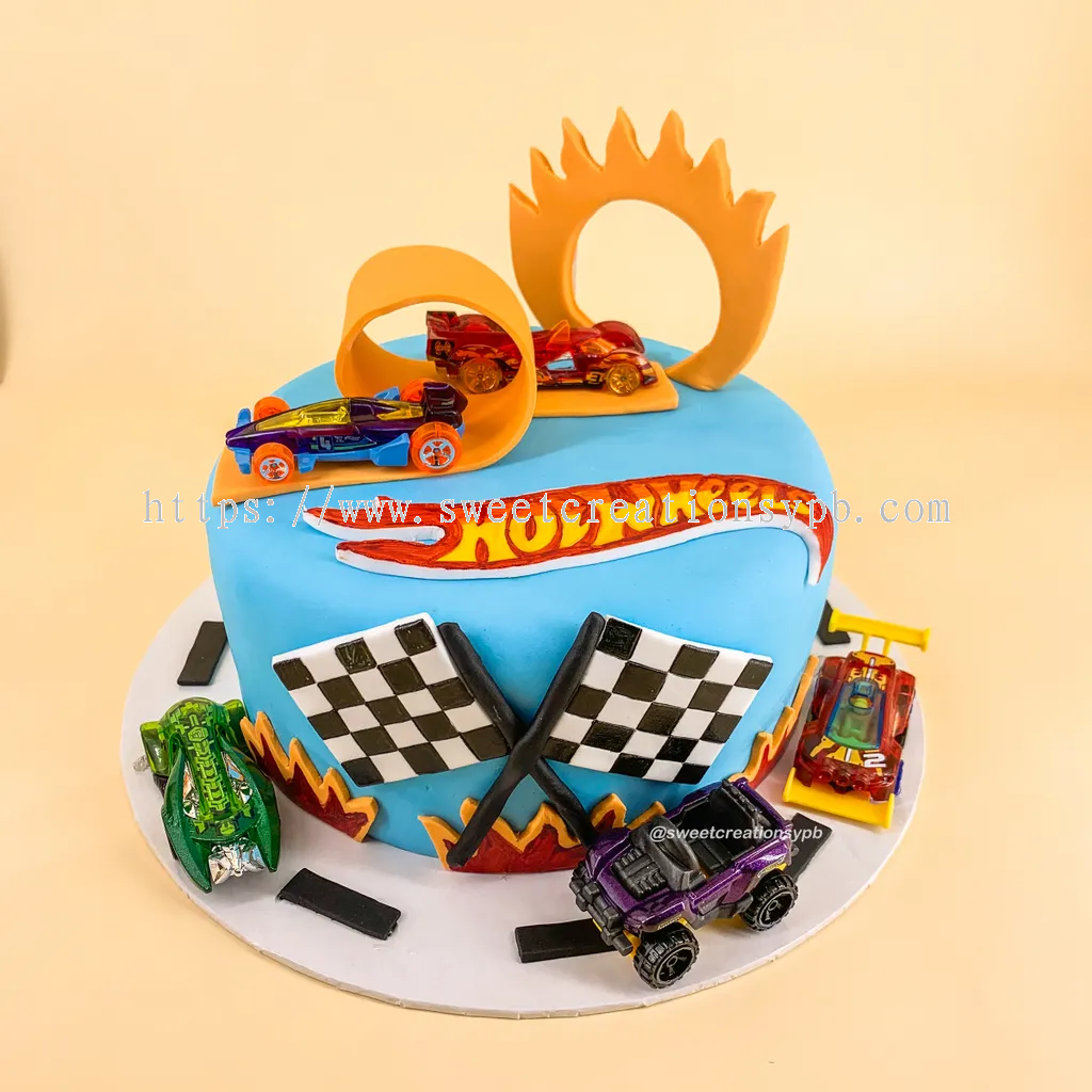 Rev up the Celebration with a Hot Wheels Cake Topper
