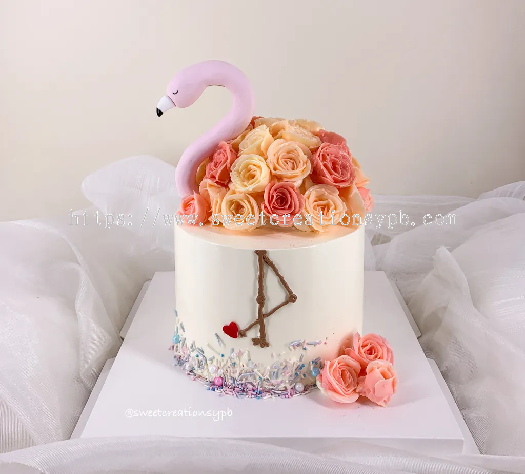 Flamingo Tropical Edible cake topper, cupcakes topper, wrap cake, Cake –  Dgranitos