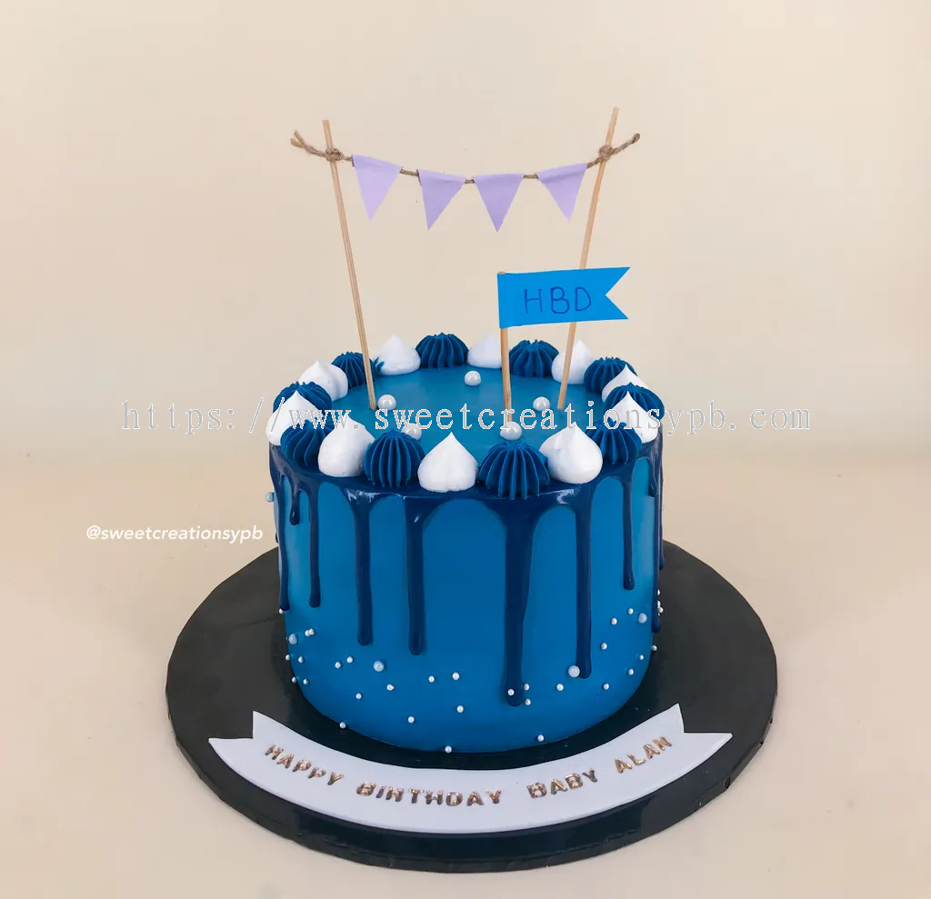 Minion's Birthday Blue Theme Cake – Sacha's Cakes