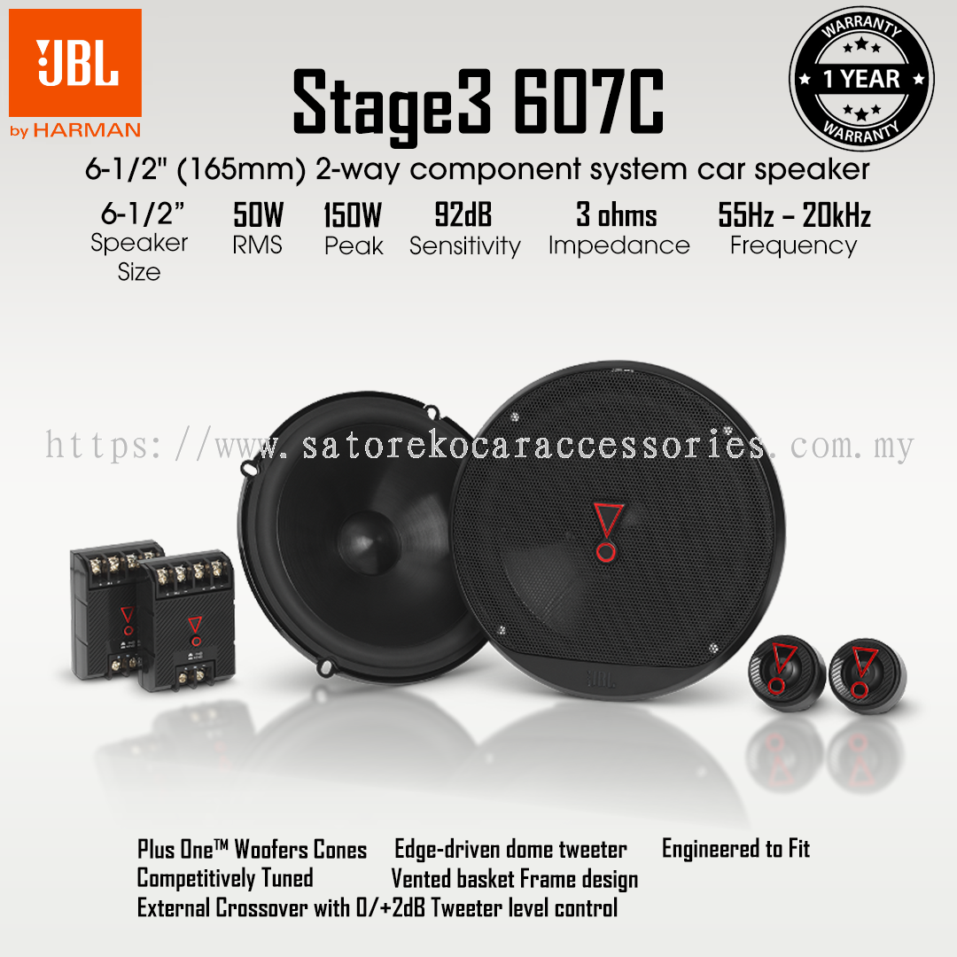Selangor,Kuala Lumpur (KL),Kajang JBL Stage3 607C 6.5 2-Way Component  Speaker Speakers - JBL Car Audio from Sato Auto Accessories (M) Sdn Bhd