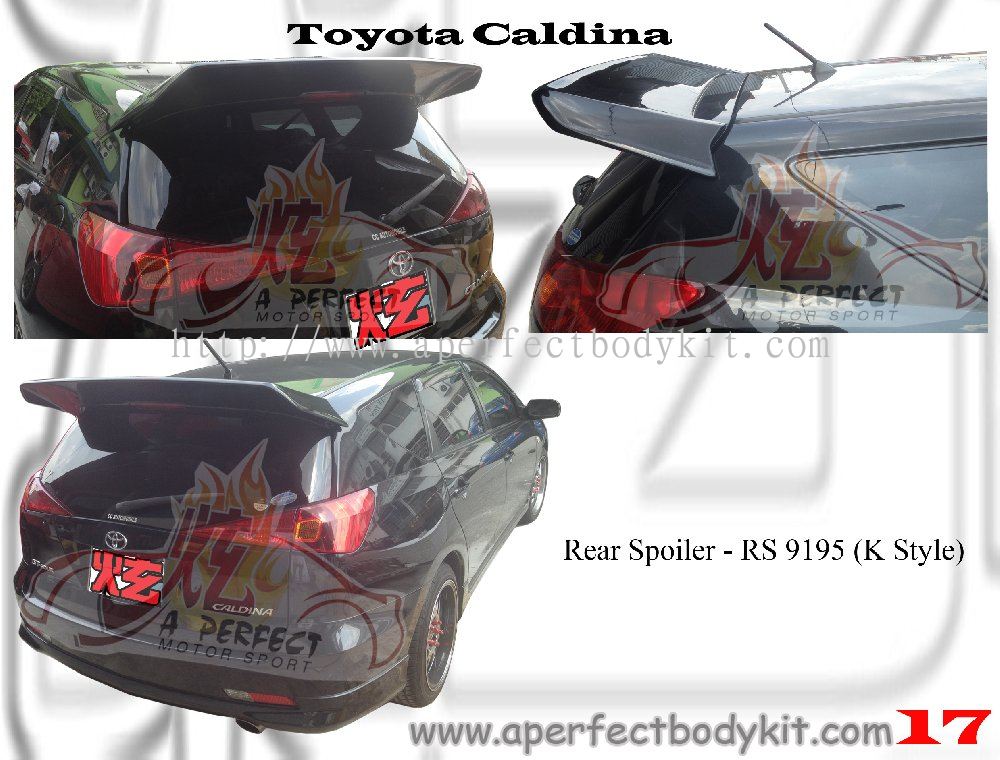 柔佛 新山 Taman Tampoi炫专业车身改装及喷漆的caldina Toyota Toyota Caldina K Style Rear Spoiler