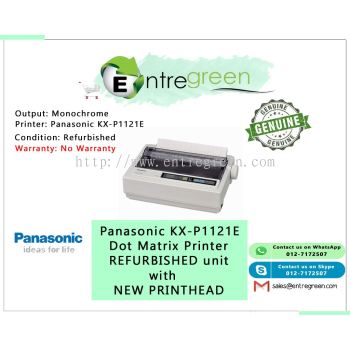 Panasonic KX-P1121E Dot Matrix Printer REFURBISHED unit with NEW PRINTHEAD