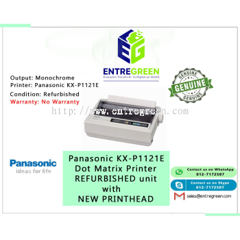 Panasonic KX-P1121E Dot Matrix Printer REFURBISHED unit with NEW PRINTHEAD