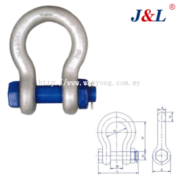 Bow Shackle With Screw Pin Grade S6 Shackle (G209 BW)