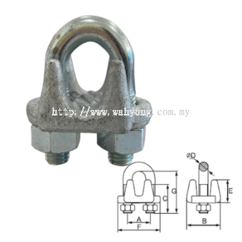 U.S Type Drop Forged Wire Rope Clip, Galvanized