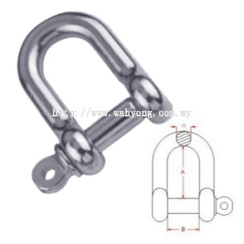 Stainless Steel Shackles D-Type Screw Pin