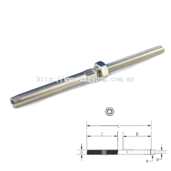 Stainless Steel Wire Rope Terminal, SS304 Type 2