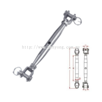 Stainless Steel Turnbuckles, SS304 Jaw + Jaw