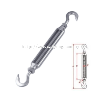 Stainless Steel Turnbuckles, SS304 Hook + Hook